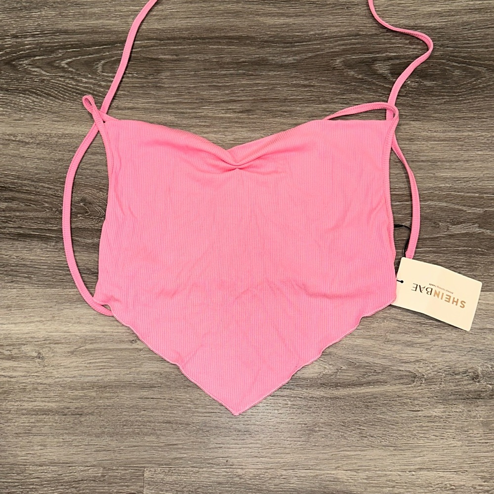 Light Pink Halter Crop Top